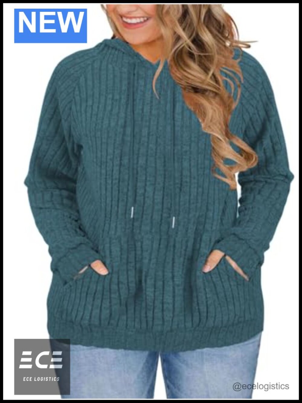 Women's Plus Size Hoodie Sweatshirt Pullover Kangaroo Pocket Cozy Knit Top